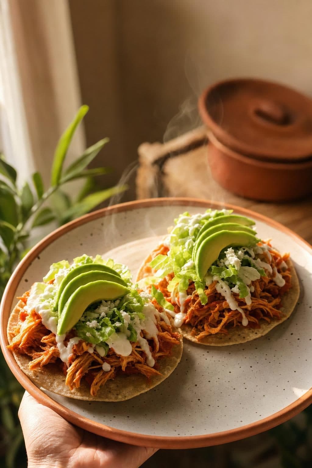 Cooking reel: chicken tinga tostadas
